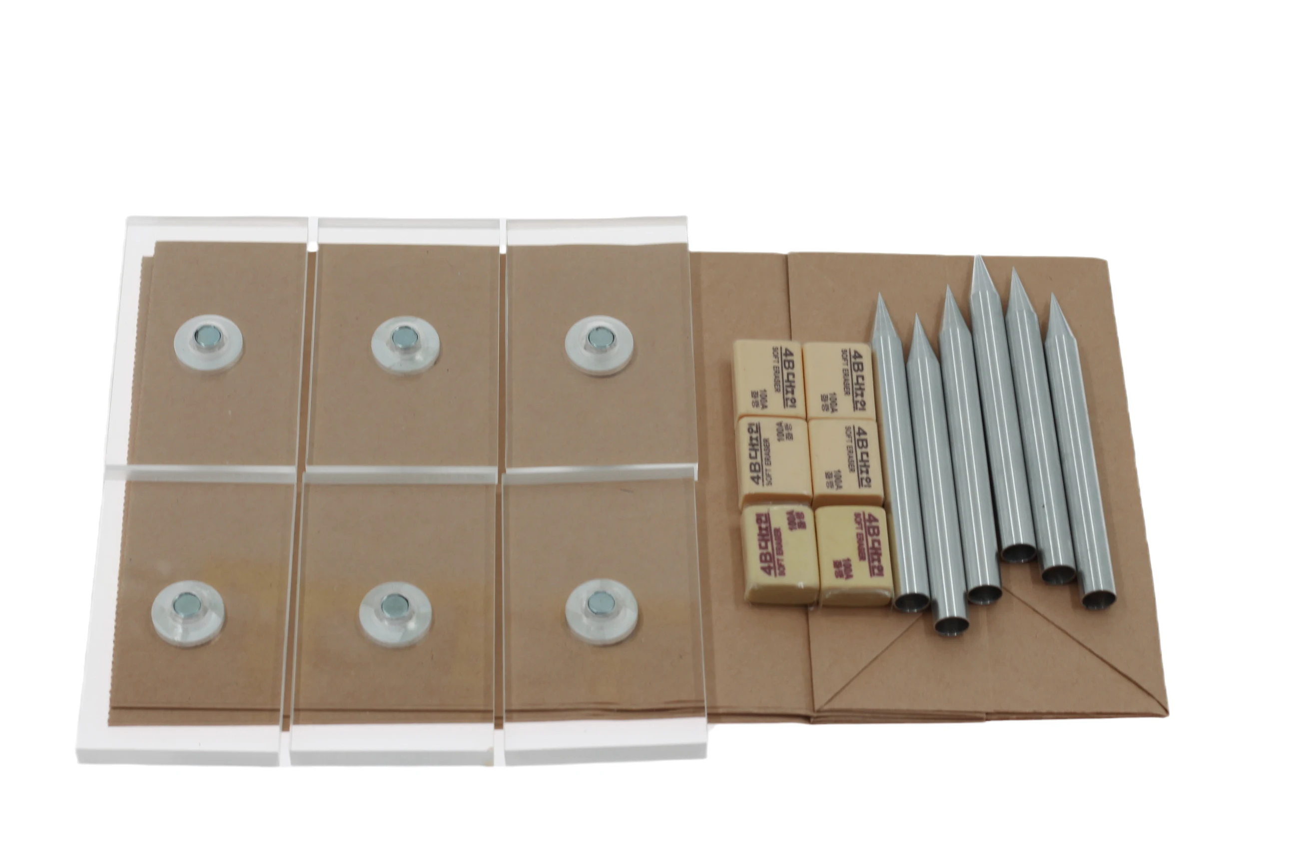 The Nail Game (6 Nails 6 Blocks) Magic Tricks Gimmick Props Crush 
