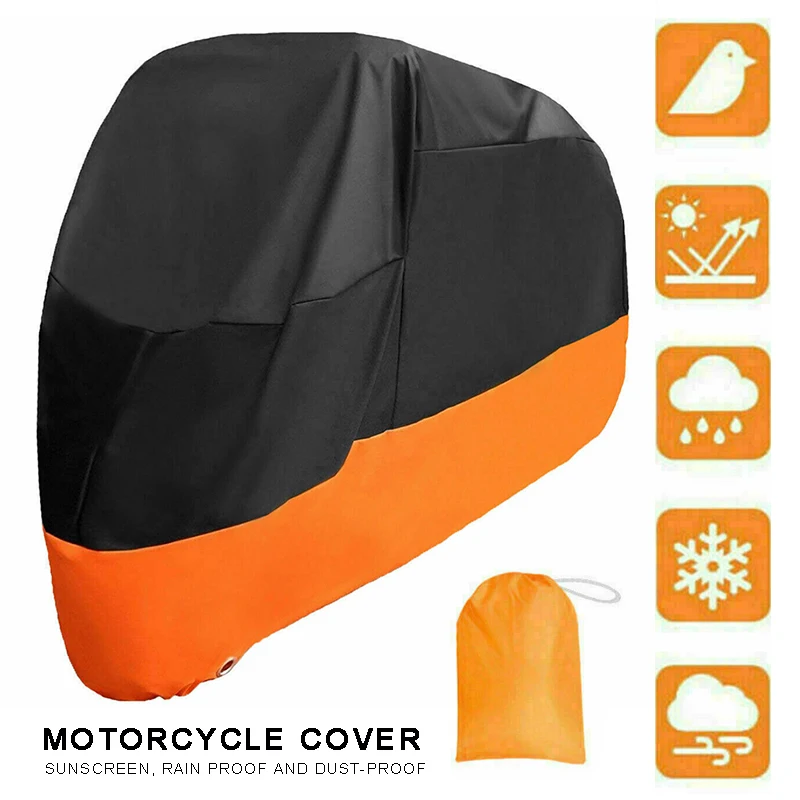 

Motorcycle Waterproof Snowproof Tarpaulin Motorbike Protective Cover 3XL Motorcycle Waterproof Cover