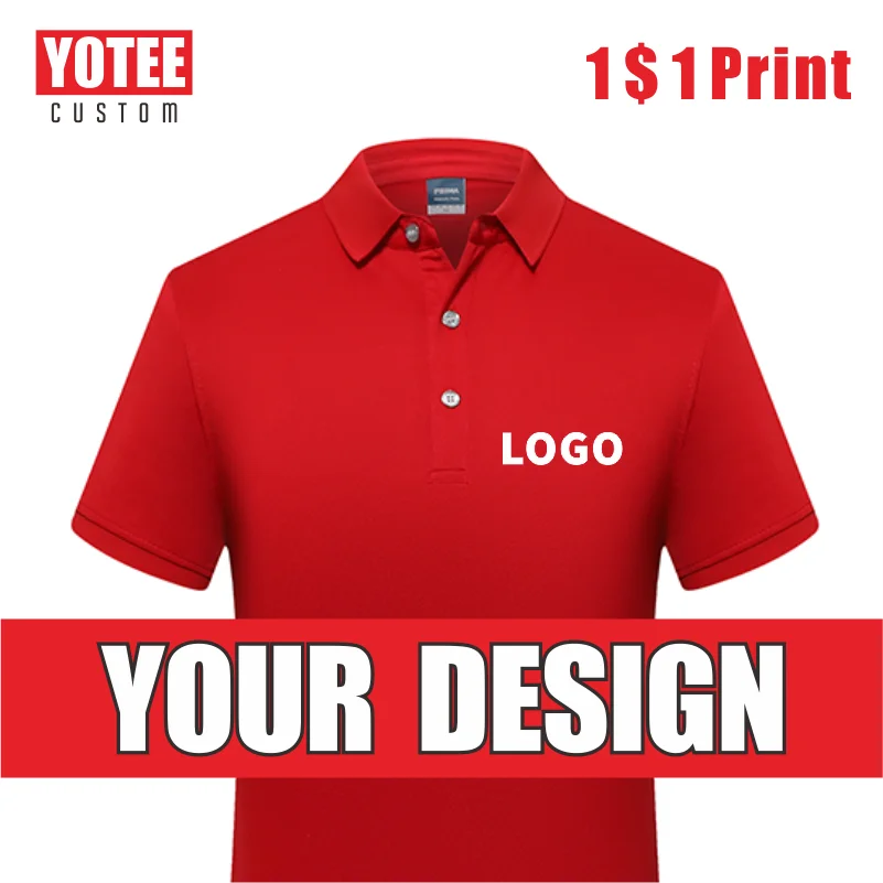 

YOTEE Fashion Casual Cheap Short Sleeve Personal Company Group Logo Custom POLO Shirt Men and Women Custom Top