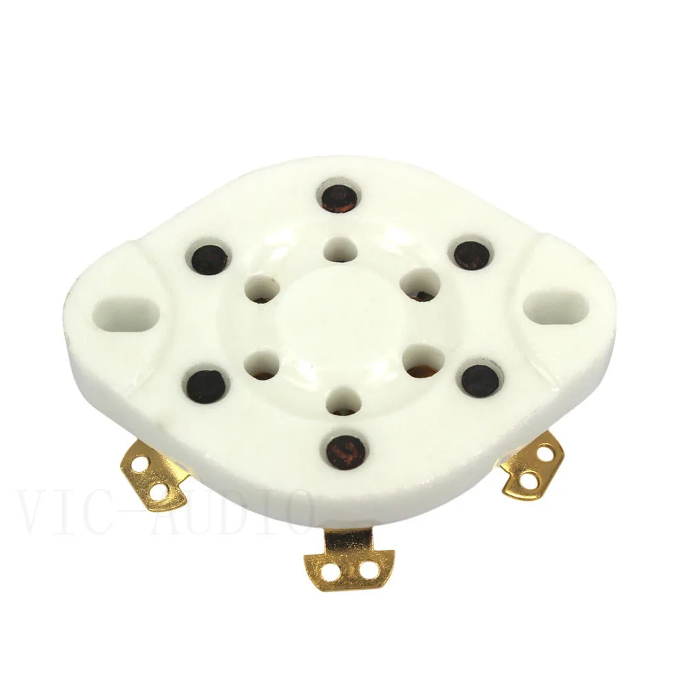 Керамическая трубчатая розетка с 6 контактами для VT57 VT58 2A5 RK43 T21 WE310, вакуумный трубчатый усилитель звука HIFI, 2 шт.