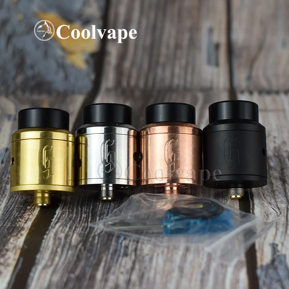 

coolvape Goon RDA e cigarette atomizer rda 24mm brass red copper material vaporizer Peek Insulater vape tank vs Drop Dead rda