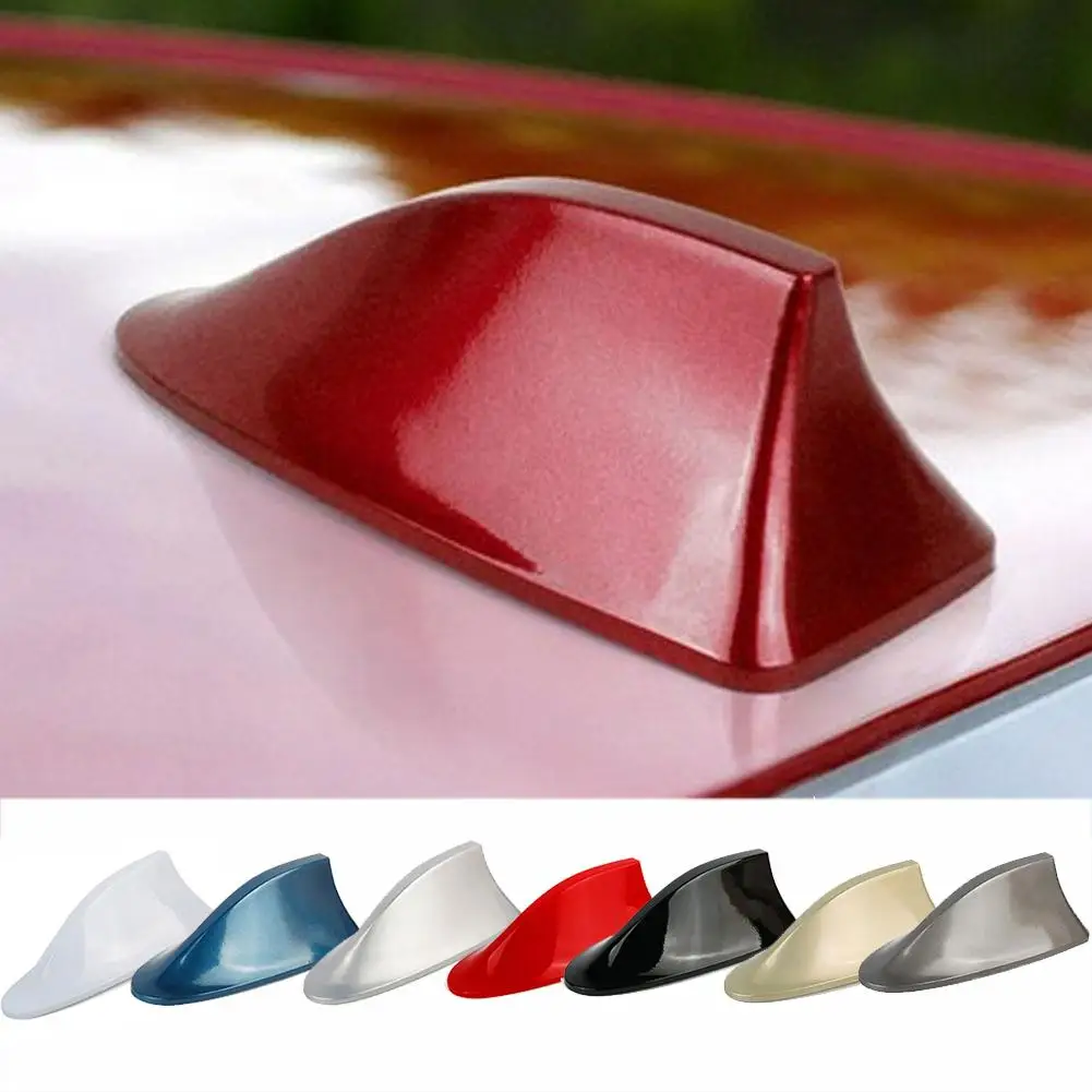 New Car Exterior Roof Shark Fin Adhesive Sticker Antenna FM/AM Signal Radio Aerial Universal Shark Fin Car Styling Decoration