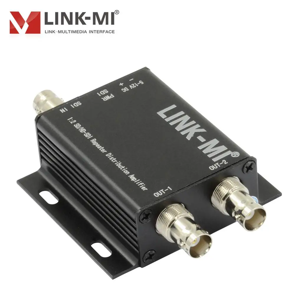 LINK-MI 2-Cổng SDI Splitter/Repeater/Bộ Khuếch Đại 1080P SDI Tiêu Chuẩn SD/HD/3G-SDI 1 trong 2 Ra Video Phân Phối