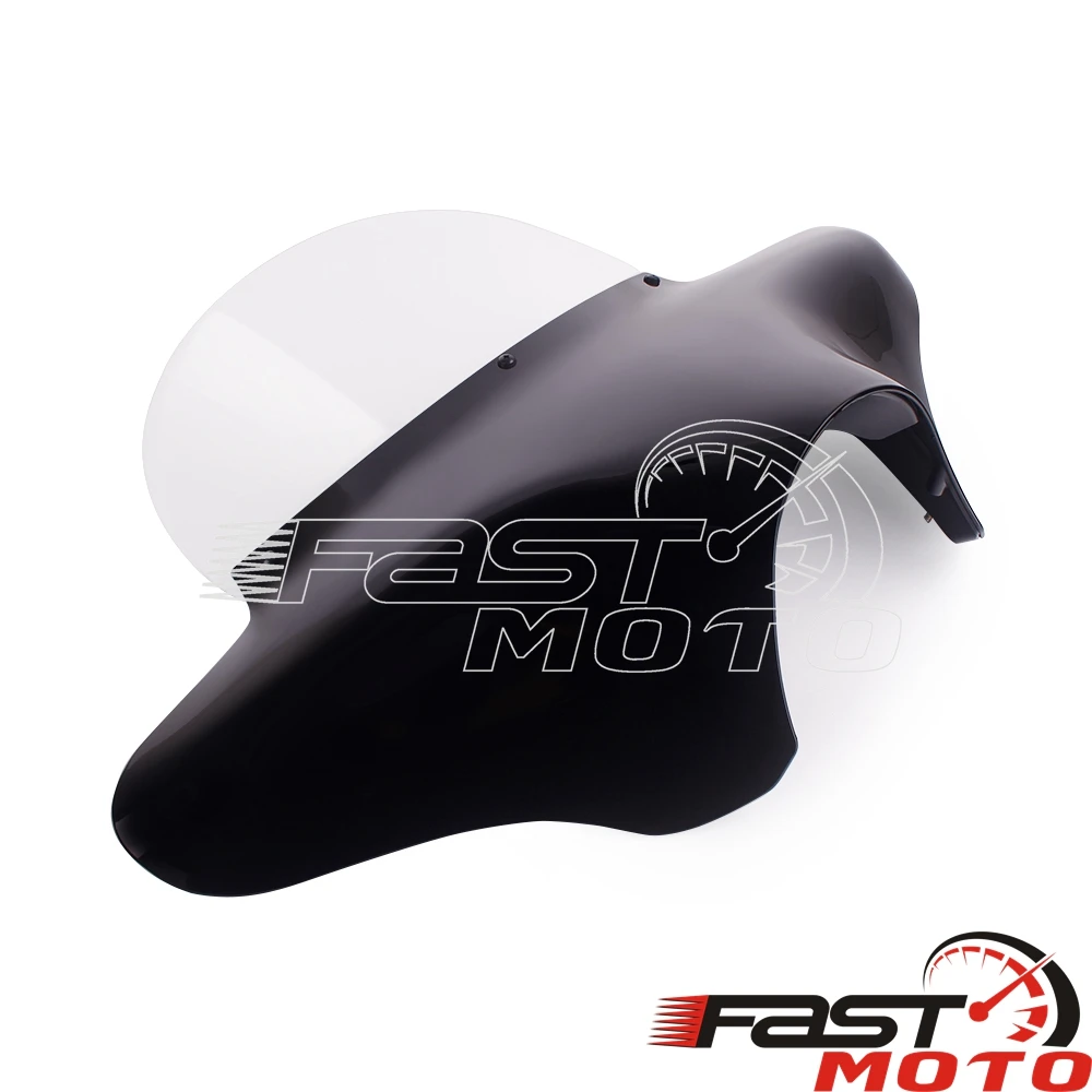1 set Front Outer Batwing Fairing  For Harley Touring Road King Switchback Softail Breakout Clear Windshield Wind Deflectors view 5