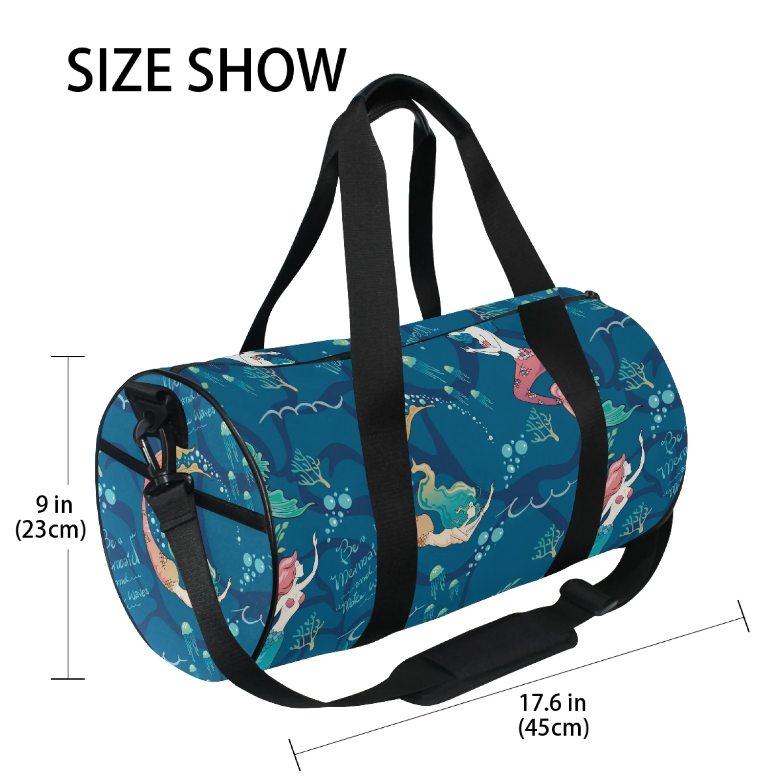 Training Gym Men Sports Bags For Fitness Shoulder Bag Shoes Storage Women Mermaid Jellyfish Coral Sac De Sport Homme Yoga Bag