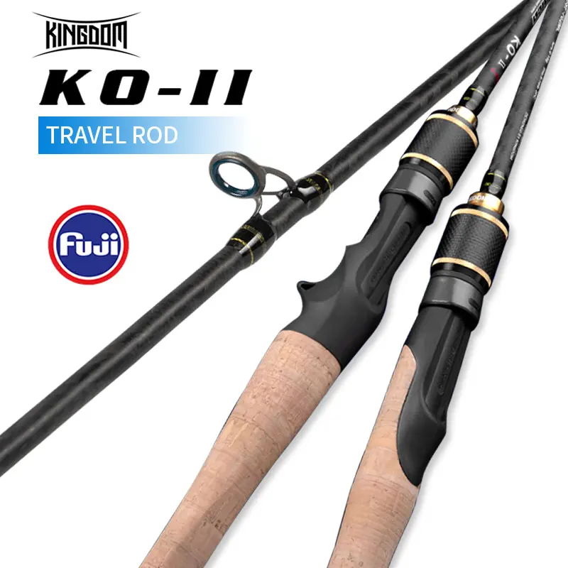 

KINGDOM KO II Full FUJI Parts Spinning Casting Fishing Rod 1.8/1.98/2.13/2.28m Lure WT 1-40g Travel Rod for Saltwater Bass Rods