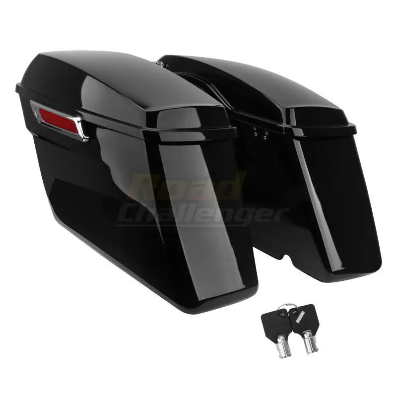 Motorcycle Stretched Extended Saddlebags Saddle Bags for Harley Touring Road King Street Glide 2014-2021 Painted