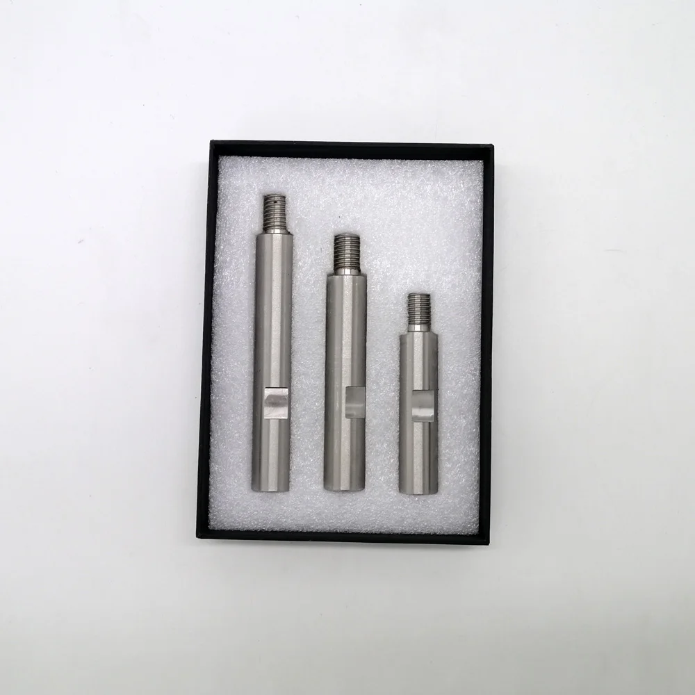 Stainless Steel Rotary Extension Shaft Set 75mm+100mm+120mm M14Thread For Polishing Polisher Pad Backing Plate