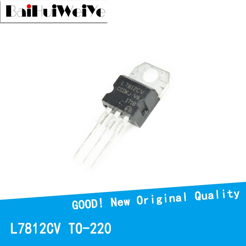 10PCS/LOT L7812 L7812C L7812CV 1.5A/12V TO-220 New and Original IC Chipset MOSFET MOSFT TO220 Three-Terminal Voltage Stabilizer