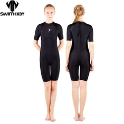 HXBY Black Short Sleeve Swimwear Women One Piece Swimsuit Solid Competitive Swimming Suit For Women Plus Size Women's Swimsuits