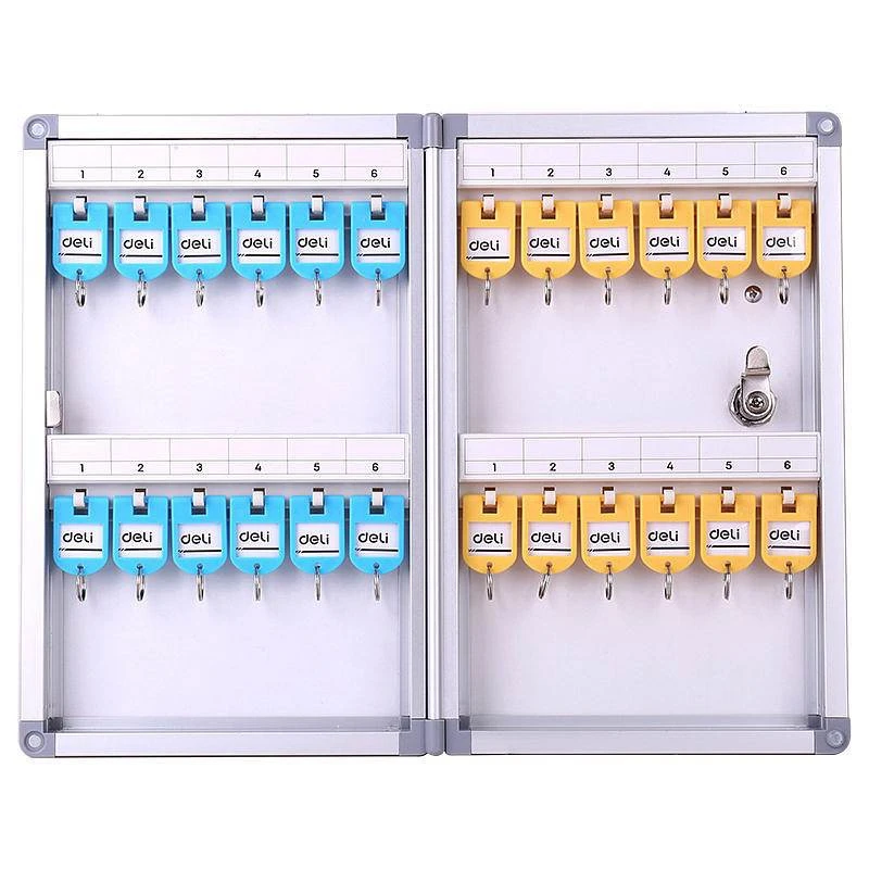 Deli 50800 Metal Key Management Box 24 Keys Aluminium alloy Management storage Box wall mounting type key box