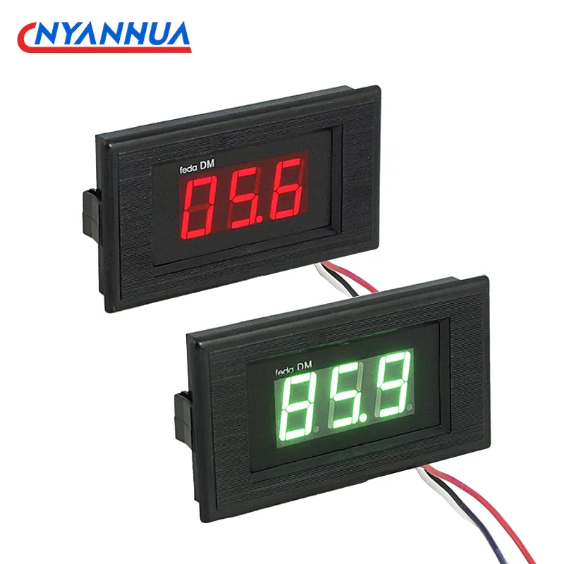 1PC Three-Wire Panel Table Compatible With 5135 Digital Display Digital Voltmeter V75D DC 0-100V Red/Green/Blue