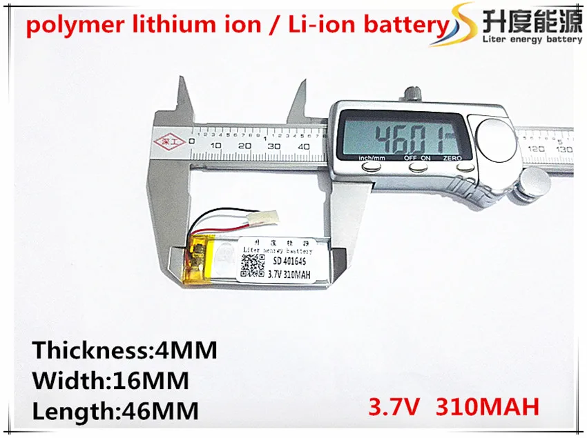 10ps [SD] z.SHV,310MAH,[ 401646 ] แบตเตอรี่ลิเธียมไอออนโพลีเมอร์ / Li-Ion สําหรับของเล่น, POWER BANK, GPS, mp3, mp4, โทรศัพท์มือถือ, ลําโพง
