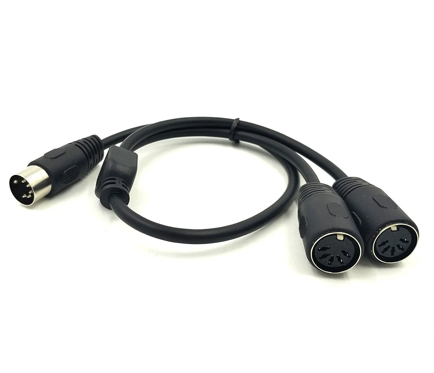 Adapter Cable 5 PIN MIDI DIN 1 Male Plug to 2x Female Socket Y Splitter Adapter Cable 50cm Converter 5 pin extension cable