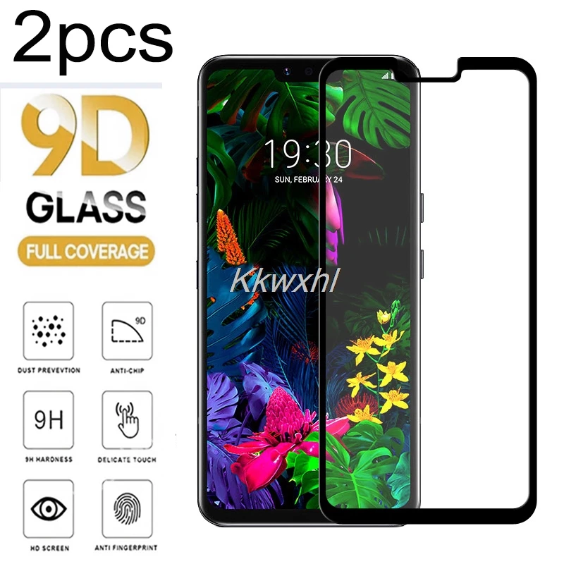 2PCS For LG G8 ThinQ  Screen Protector Full Glue Tempered Glass Protective Cover Film On LGG8 LMG820QM7 LMG820UM0 LM-G820N