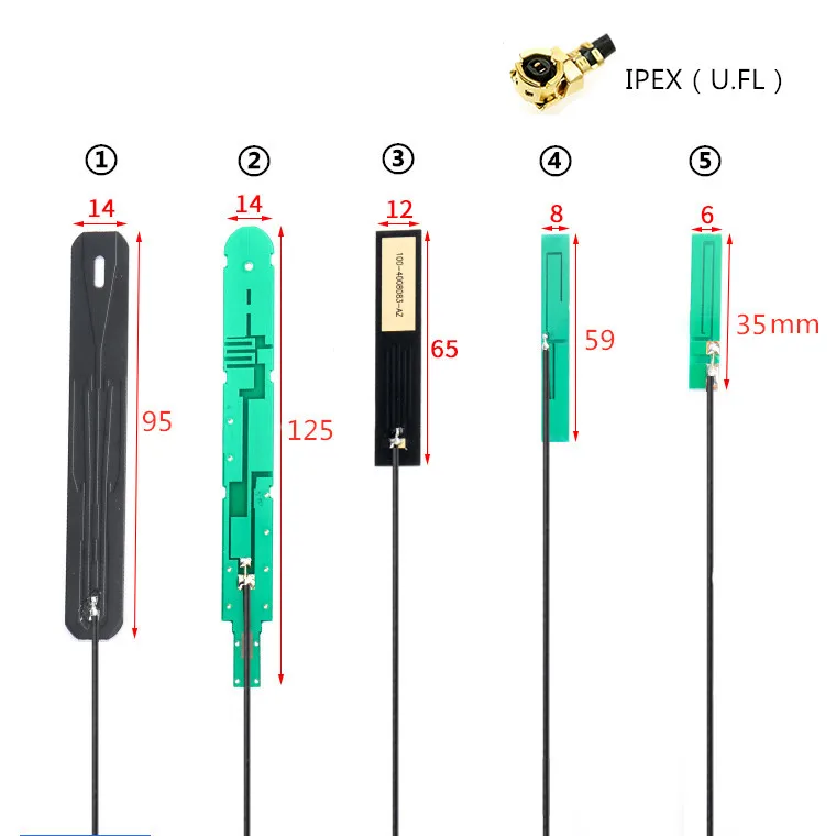 

12CM IPEX inside Antenna UFL PCB Antenna U.FL LTE Antenna for Mini pcie Modem EG25-G EC25-EC EC25-EU EC25-AF EP06-A EP06-E