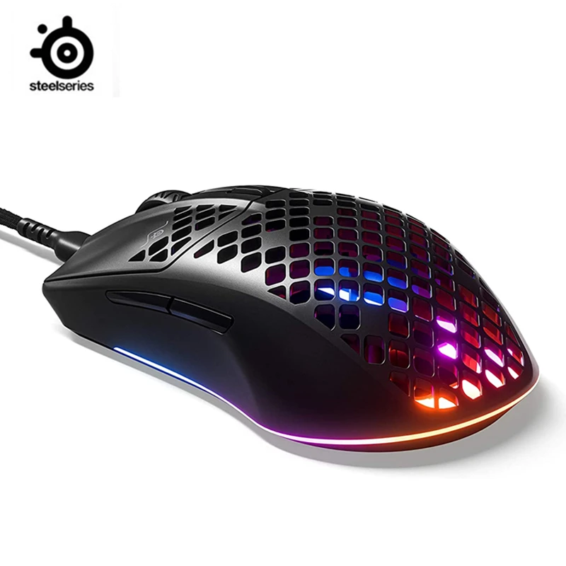 

SteelSeries Aerox 3 Wired Gaming Mouse 8500 CPI TrueMove Core Optical Sensor Ultra-lightweight Water Resistant Design Game Mice