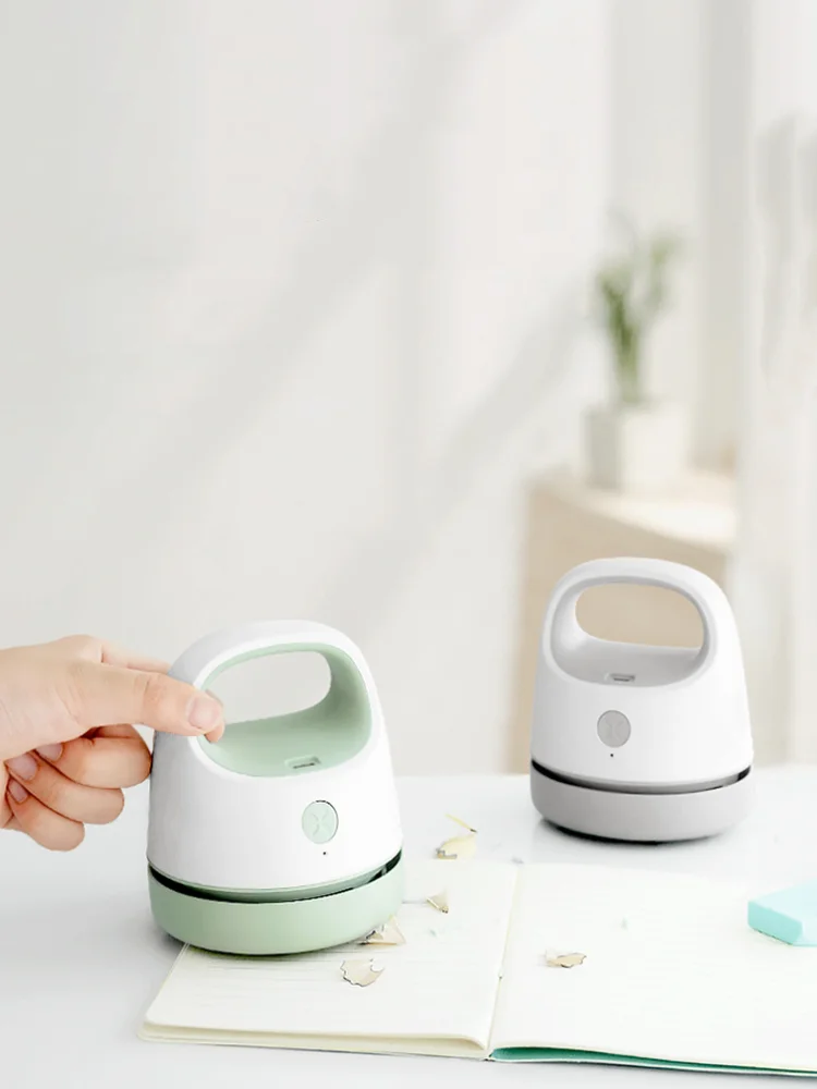 Aspirapolvere da tavolo con ricarica USB, spazzola per la depilazione di animali domestici, collettore di polveri portatile