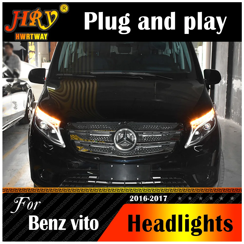 

Car Styling Headlight For Benz V260 ALL LED Headlight 2016-2017 For Mercedes-Benz Vito 2017 DRL Bi-LED Lens