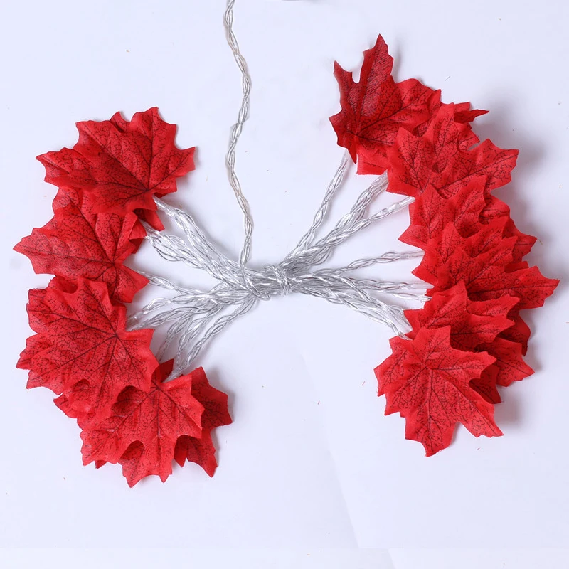 2/3/6M Weihnachten Dekoration Künstliche Ahorn Blatt Blätter LED Licht String Laterne Girlande Home Party DIY Deco Halloween Neue Ja