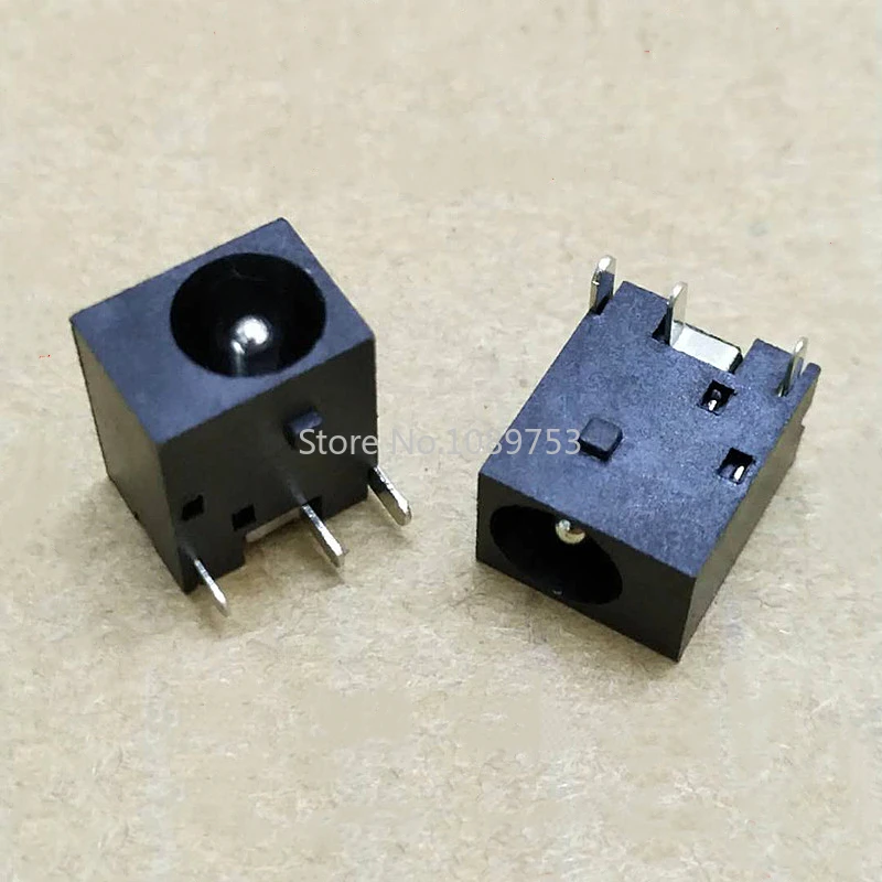 100PCS DC Power Socket DC-044 5.5 * 2.1 / 2.5mm DC044 DC Power Socket Female 3 Pin Horizontal
