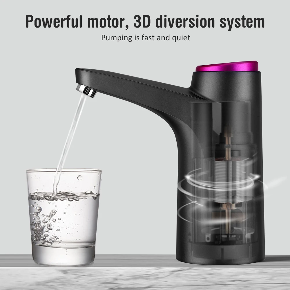 Water Bottle Pump USB Charging Automatic Electric Water Dispenser Pump Bottle Water Pump Auto Switch Drinking Dispenser