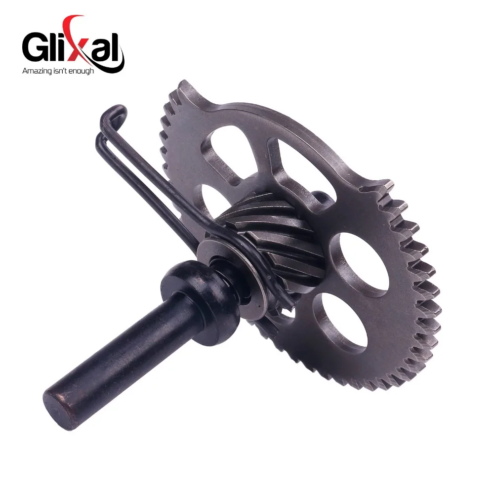 Glixal GY6 125cc 150cc Engine Kick Start Idle Gear Shaft Sprocket for Chinese Scooter Moped Go Kart Quad ATV 152QMI 157QMJ