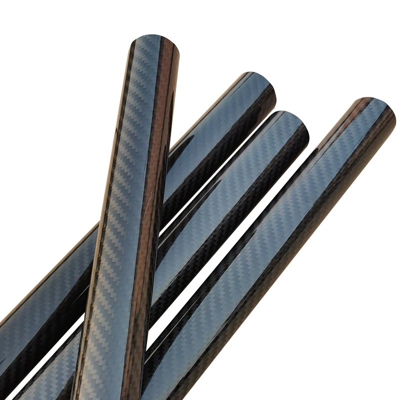 Length 1000mm twill glossy carbon fiber tube drone accessories OD 35 34 33 40mm factory direct sales CNC cut