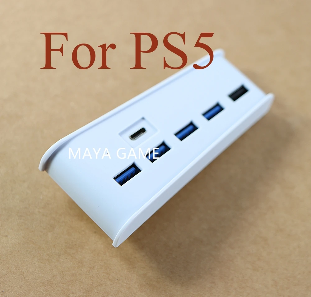 10pcs USB Hub 6 in 1 USB Splitter Expander Hub Adapter with 5 USB A + 1 USB C Ports for Playstation 5