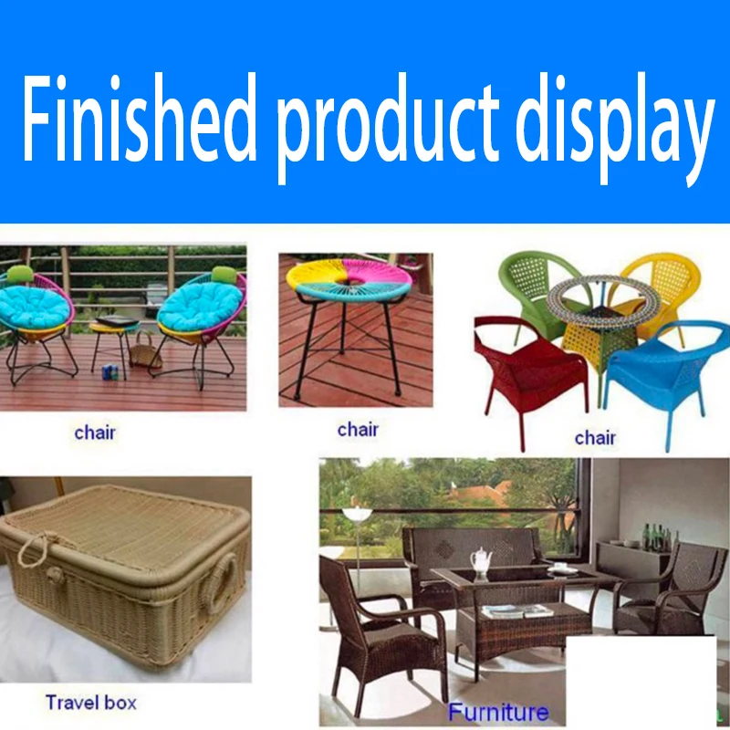 500g Coffee Gradient Flat Synthetic Rattan Weaving Material Plastic For Knit And Repair Chair Table Synthetic