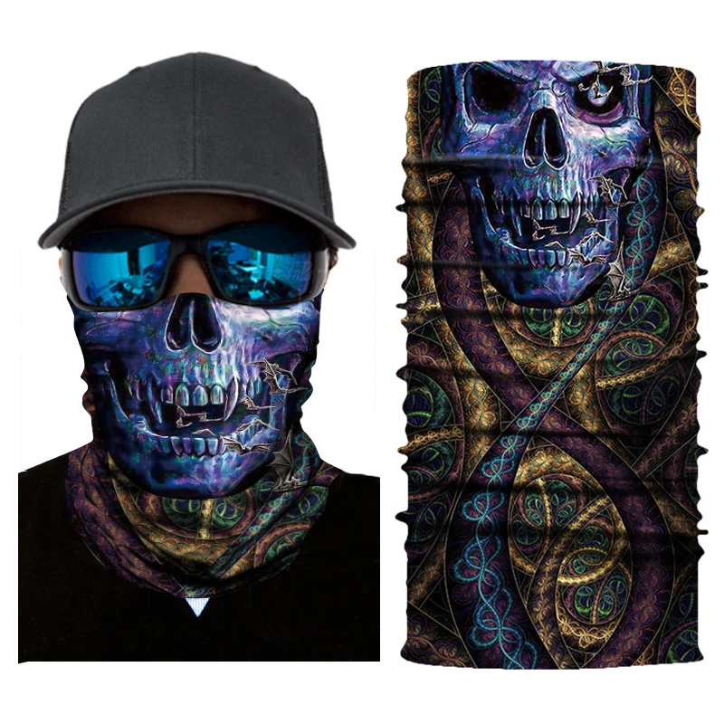 

Cool Motorcycle Face Mask Biker Skull Balaclava Ride Costume Scared Bandana Halloween Mask Ghost Sport Face Shield Mascara Moto