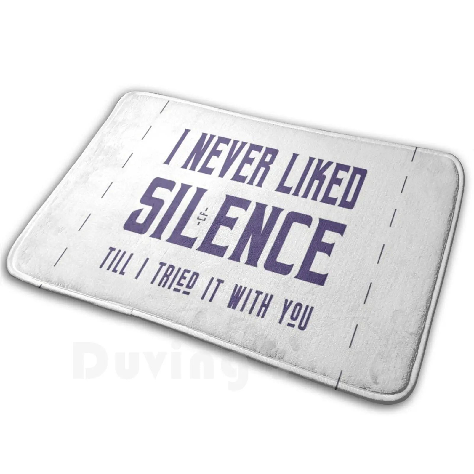 Silence Carpet Mat Rug Cushion Soft Non-Slip Never Liked Silence Till Tried You Tweet Connor Franta Connor Franta Quote