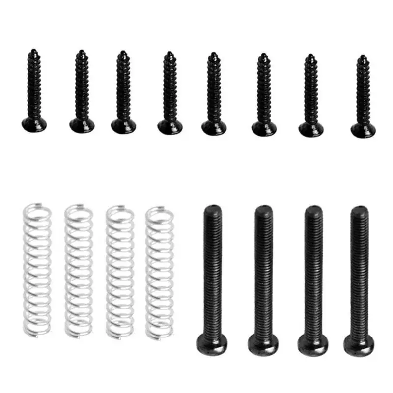 Humbucker Pickup Screws Springs Kit Ring Surround Mounting Guitar Parts Black Guitar Part Accessories