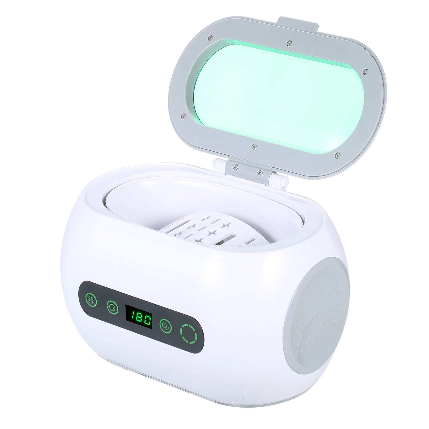 600mL Digital Ultrasonic Cleaner Household Glasses Cleaning Machine Stainless Steel Tank Jewelry Toothbrush Cleaning Instrument