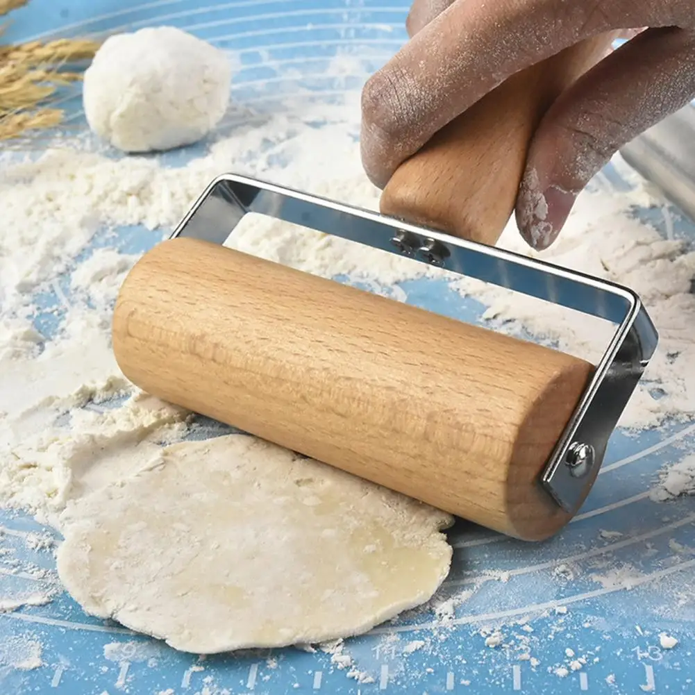 Useful Pizza Roller Portable Rolling Pin Anti-deform Sturdy Construction Mini Gadget T-shaped Rolling Pin