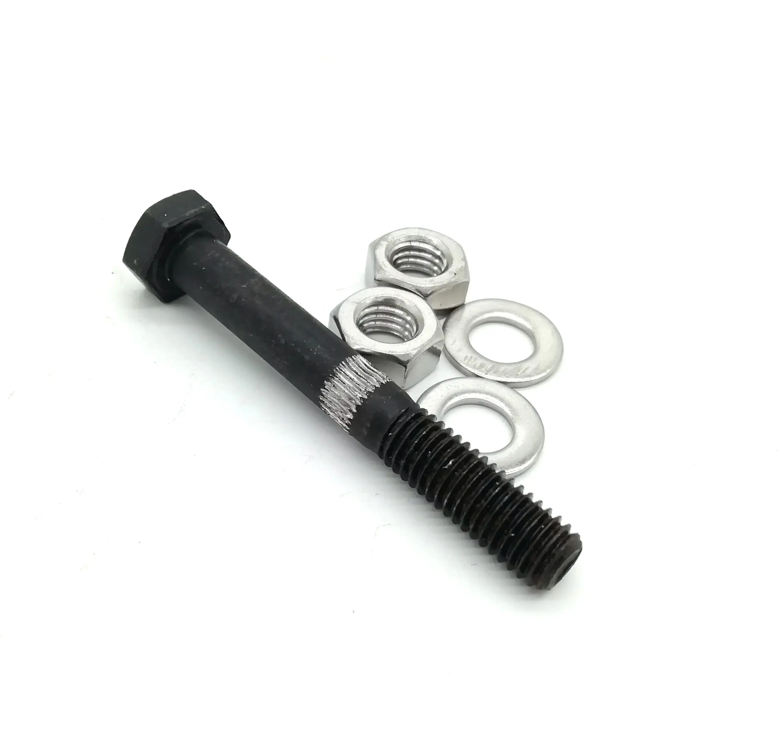 Hobbed M8 Bolt for Wade's Extruder with M8 washers and nuts