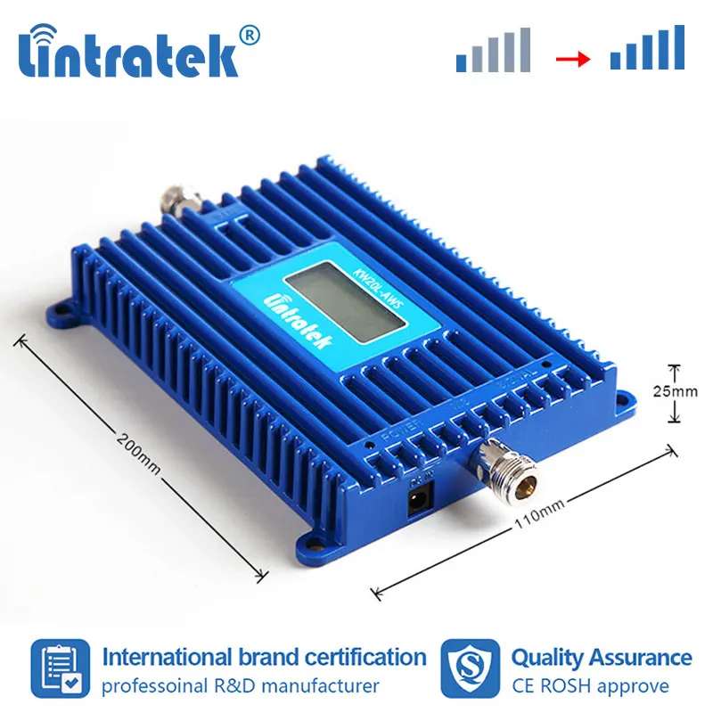 Lintratek Cellular Amplifier GSM 2g 3g 4g Signal Booster 900 2100 1800 MHZ LTE WCDMA DCS 4G Repeater Internet Voice Call AGC