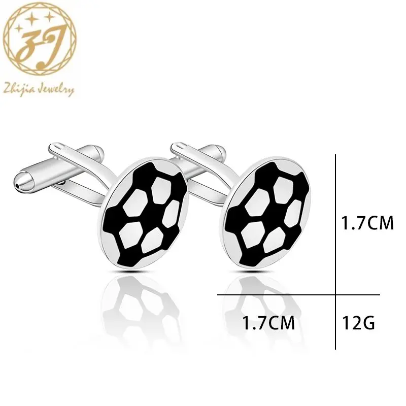 Zhijia sport lover football cufflink for man creative unique male cufflinks best gifts for boys accessories cufflinks