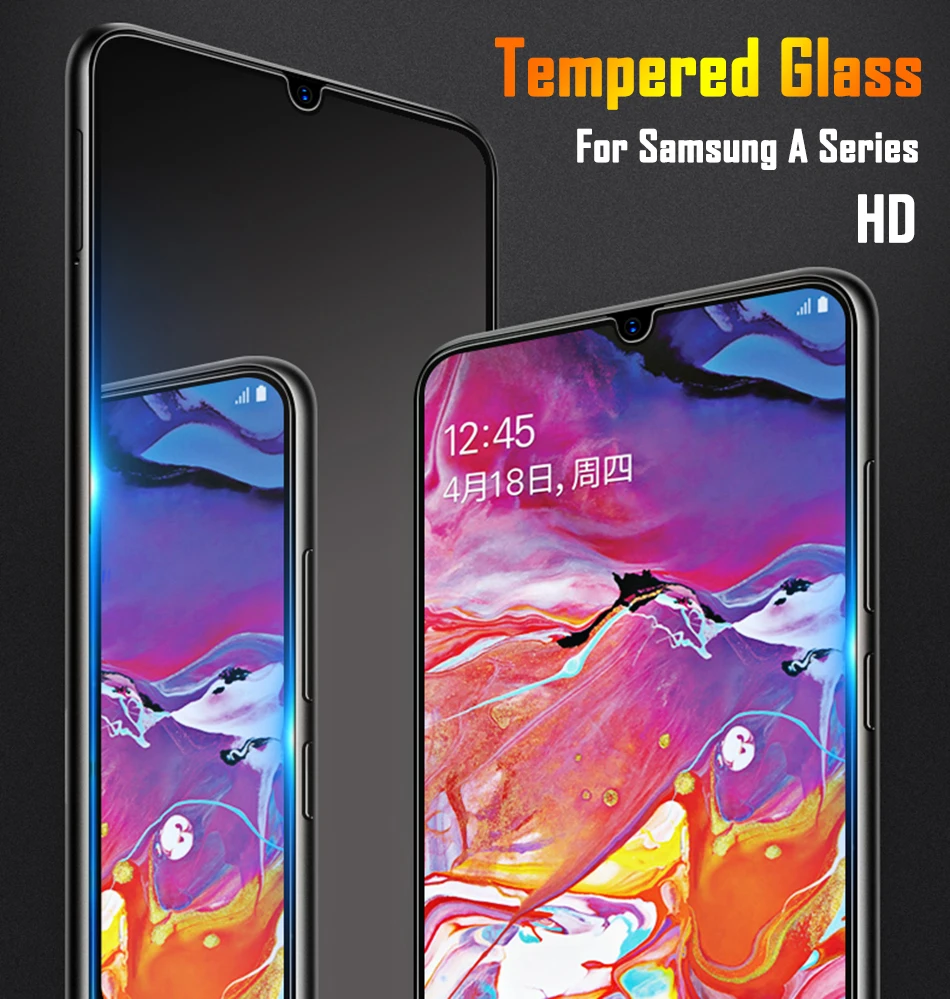 Tempered Glass For Samsung M20 M10 Screen Protective Film For Samsung J8 J6 J4 J3 2018 HD Glass Film For 2018 A7 A9 A6 A8 PLUS