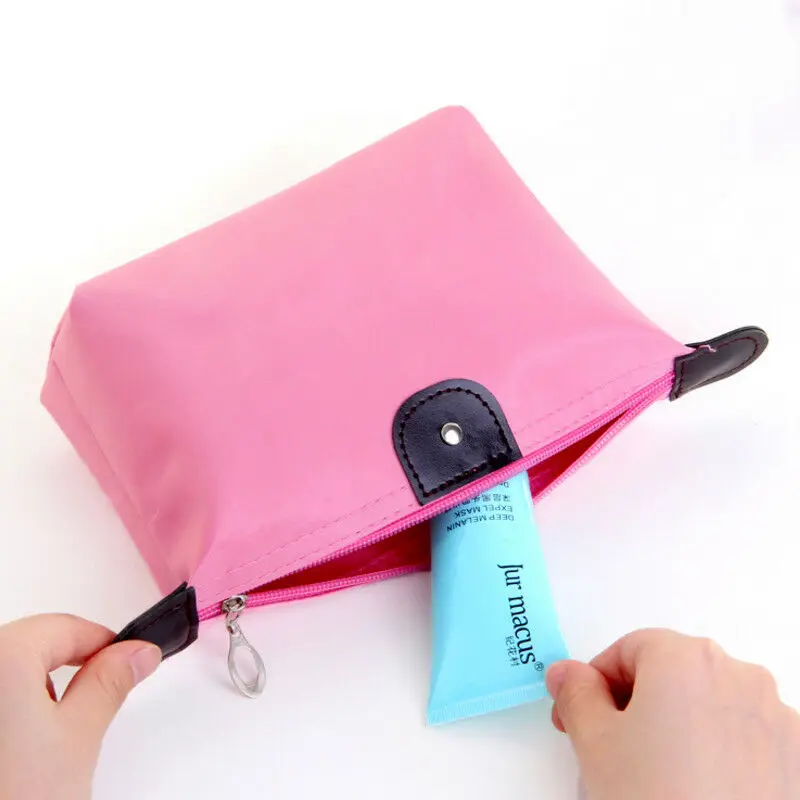 Neceser de viaje para mujer, neceser de nailon resistente al agua, bolso de mano, organizador de maquillaje