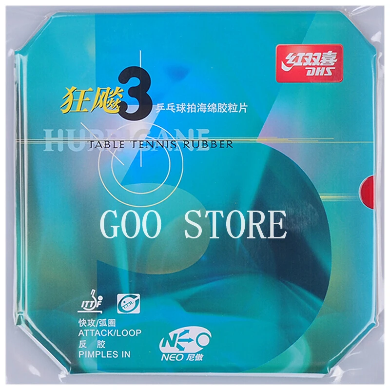 DHS Hurricane 3 neo tischtennis gummi original pips-in Hurrikan-3 neo DHS ping pong schwamm – Detail 2