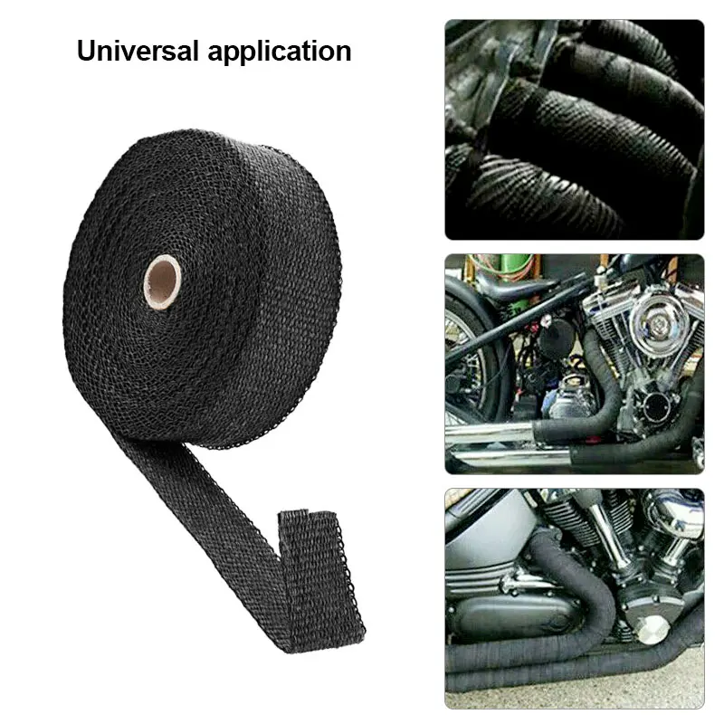 Titanium Manifold Exhaust Wrap Header Pipe Heat Turbo Insulation Tape 1\