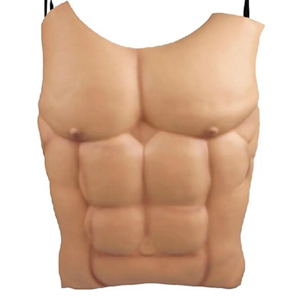 Nude Skin False Muscle Masquerade Costume Tricky Prop Cosplay Fake Macho Chest EVA Abdominal muscles Halloween party diy decor