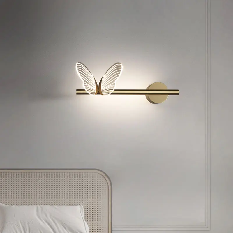 Modern Butterfly LED Wall Lamps Indoor Lighting Wall Sconces Light Fixture For  Bedroom Bedside Living Room Home Decor