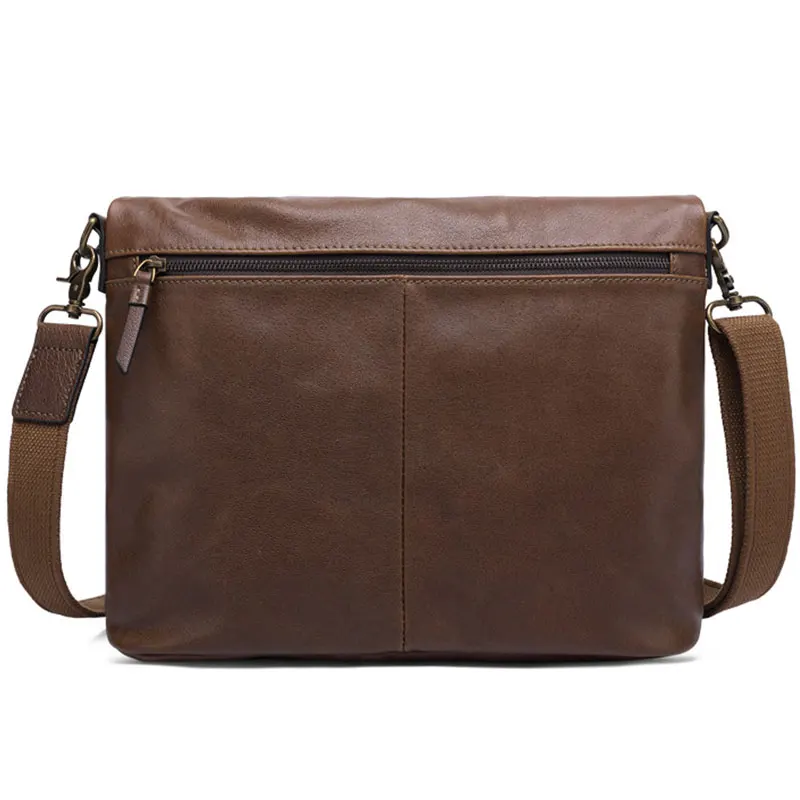 Newest Design Soft Leather Shoulder Bag Anti Theft Crossbody Daily Messenger Bag Of Men Male Shoulder Bags A4 13 Inch Bag