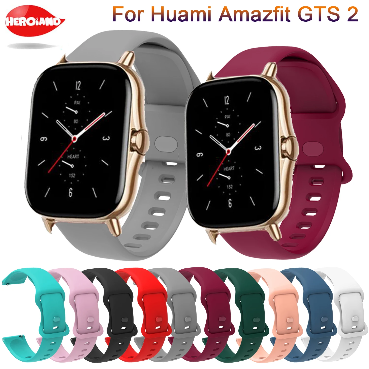 

Ремешок силиконовый для Huami Amazfit GTS GTR 42 мм, браслет для Huami Amazfit Bip U Bip S GTS 2/Mini, 20 мм