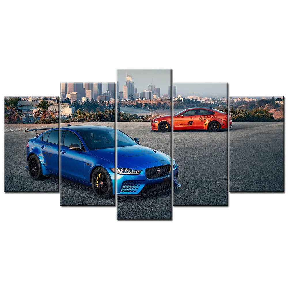 Frame HD Printed 5 Piece Modular Home Decor Poster Wall Art Jaguar XE SV Project 8 Car Canvas Paintings