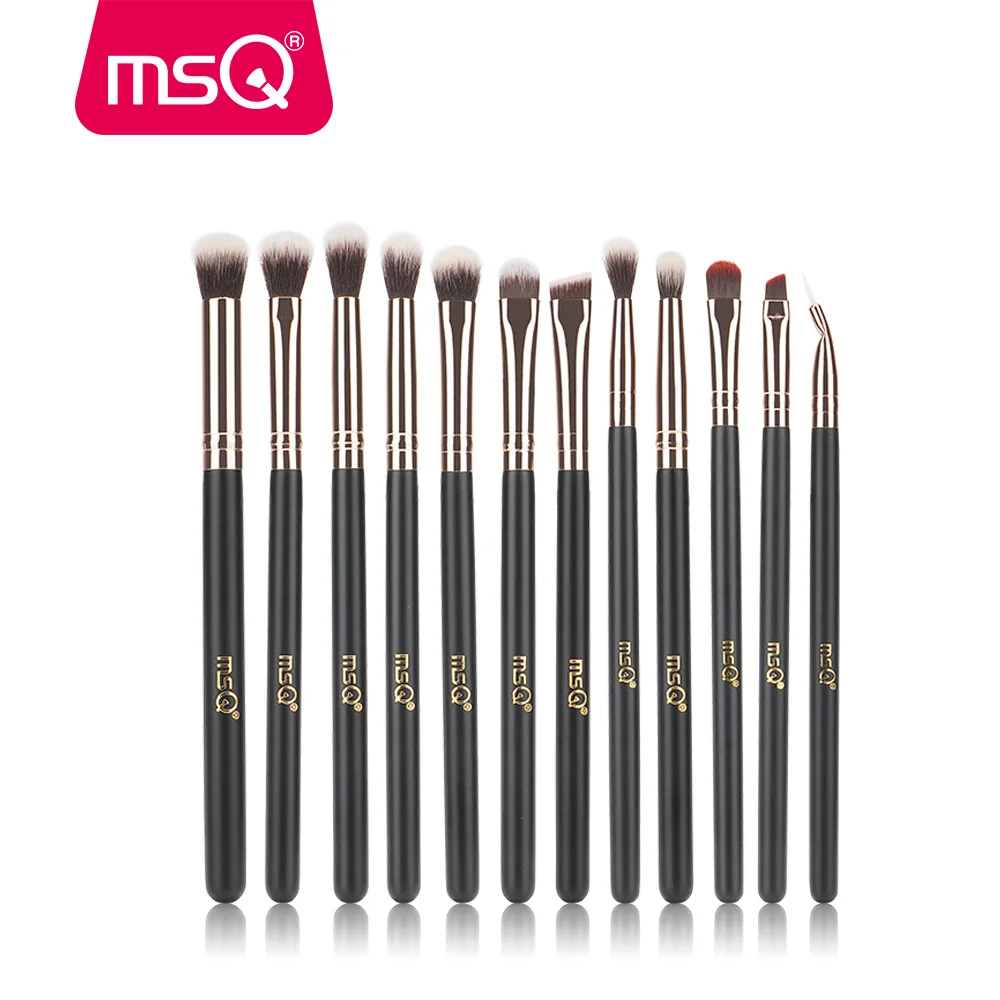 Msq 6 Pcs 12 Stuks 18 Pcs Professional Eye Make-Up Kwasten Set Oogschaduw Blending Make Up Borstel Zacht Synthetisch Haar pincel Maquiagem