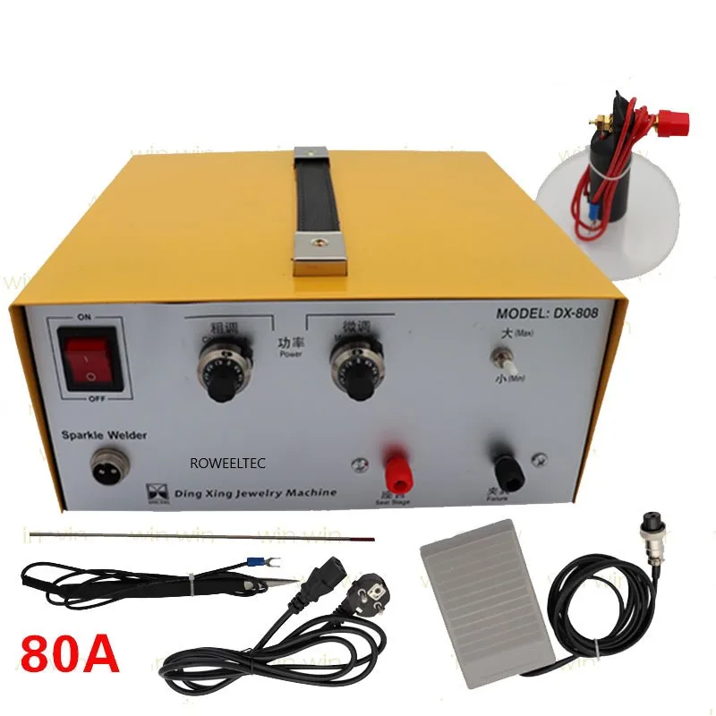 

80A 500W Pulse Spot Welder Gold Silver Platinum Jewelry Welding DX-808 High quality ne