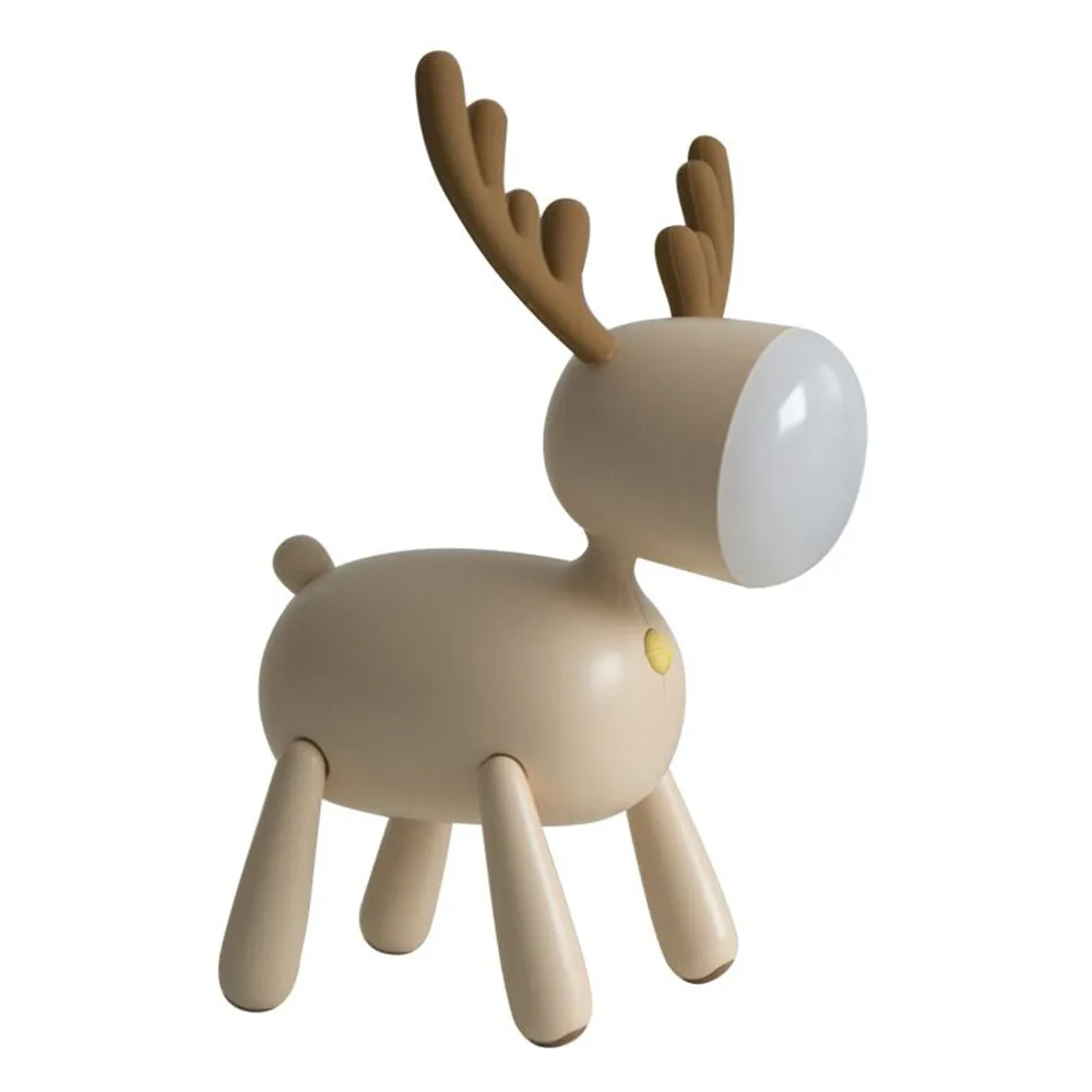 LED Kids Night Light Cute Deer Bedside Lamp Adjustable Brightness Table Desk Lamp Children Gifts For Home Bedroom Decoration